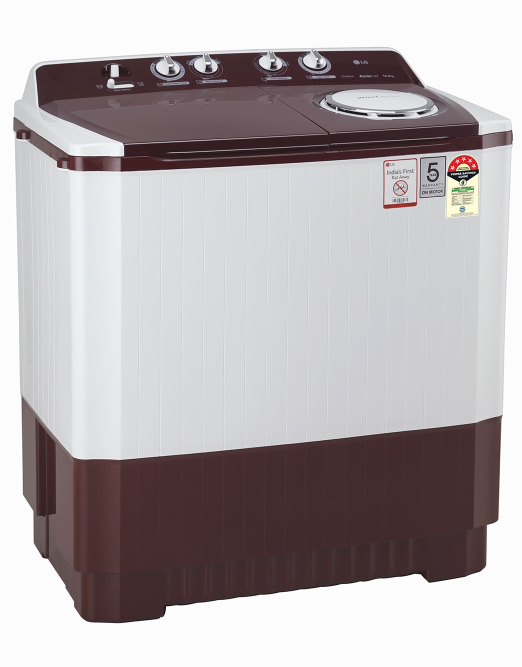 LG 10.5Kg Semi Automatic Top Load Washing Machine, Roller Jet Pulsator