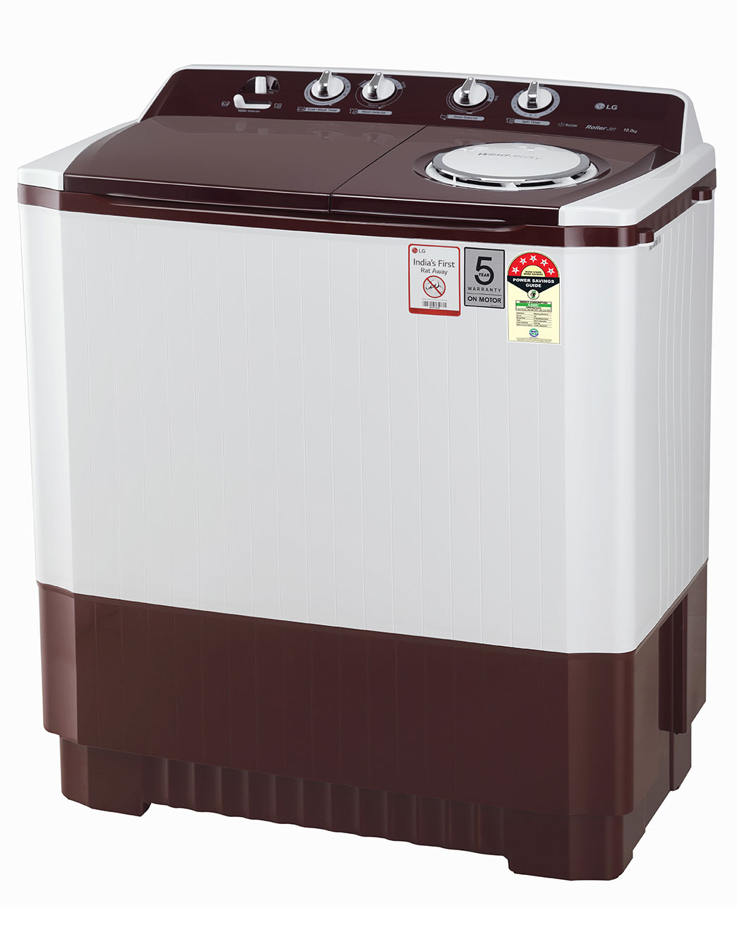 Lg 10.5kg Semi Automatic Top Load Washing Machine, Roller Jet Pulsator 