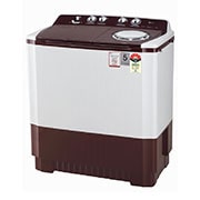 LG 10.5Kg Semi Automatic Top Load Washing Machine, Roller Jet Pulsator + Soak, Burgundy, P105ASRAZ