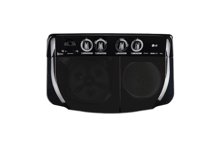 LG 11.5Kg Semi Automatic Washing Machine, Roller Jet Pulsator + Soak, Full Burgundy, 5 Star, P115ASDAZ, Front View