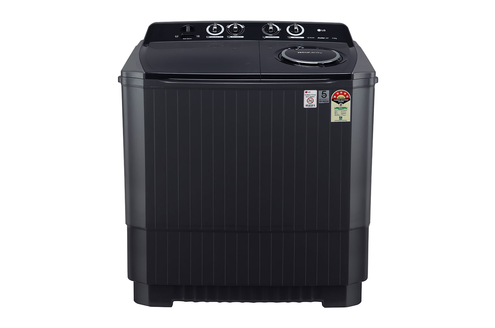 LG P115ASKAZ semi automatic washing machine front view