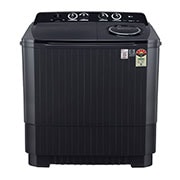 LG 11.5Kg Semi Automatic Top Load Washing Machine, Roller Jet Pulsator + Soak, Middle Black, P115ASKAZ