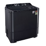 LG 11.5Kg Semi Automatic Top Load Washing Machine, Roller Jet Pulsator + Soak, Middle Black, P115ASKAZ