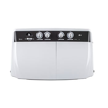LG 7Kg Semi Automatic Washing Machine, Rat Away Technology, Dark Grey, 5 Star, P7010NGAZ, Front view