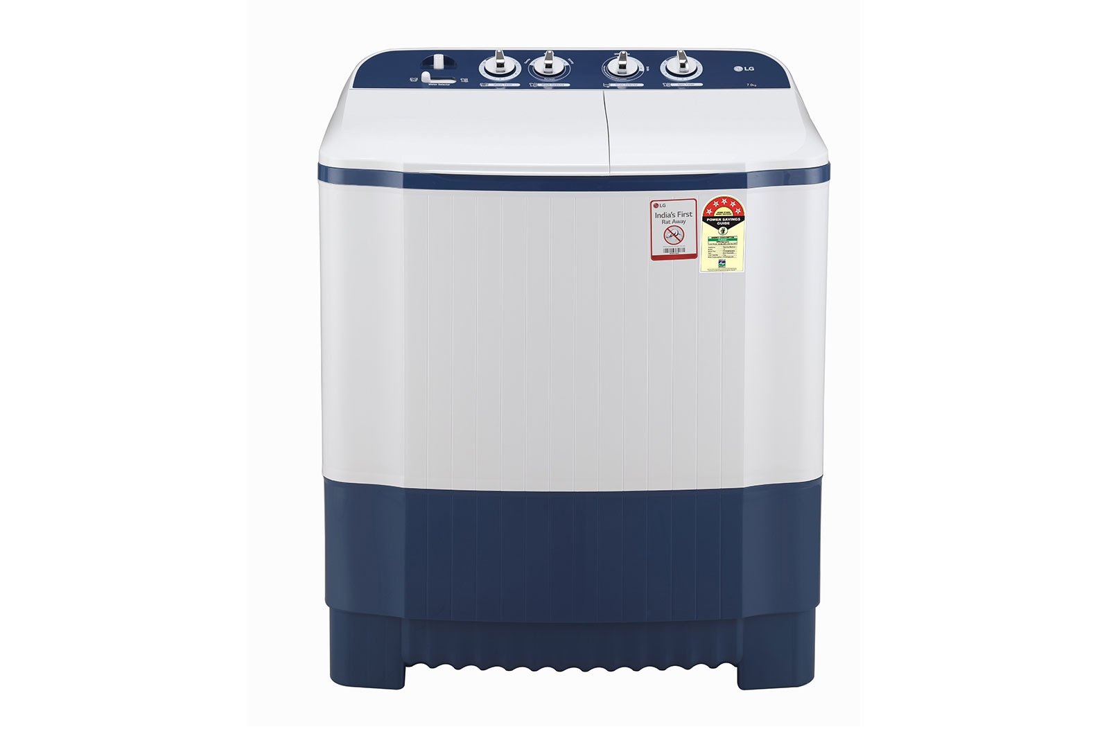 LG 7.5Kg, Semi Automatic Washing Machine, Roller Jet Pulsator, Dark Blue , P7510RBAZ