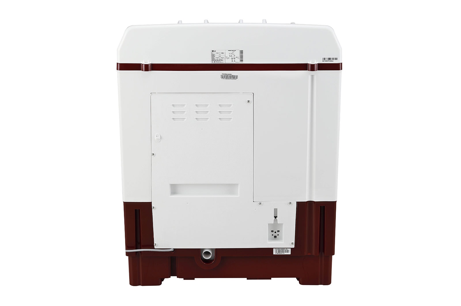 LG 7.5Kg Semi Automatic Top Load Washing Machine, Roller Jet Pulsator, Burgundy, P7510RRAZ