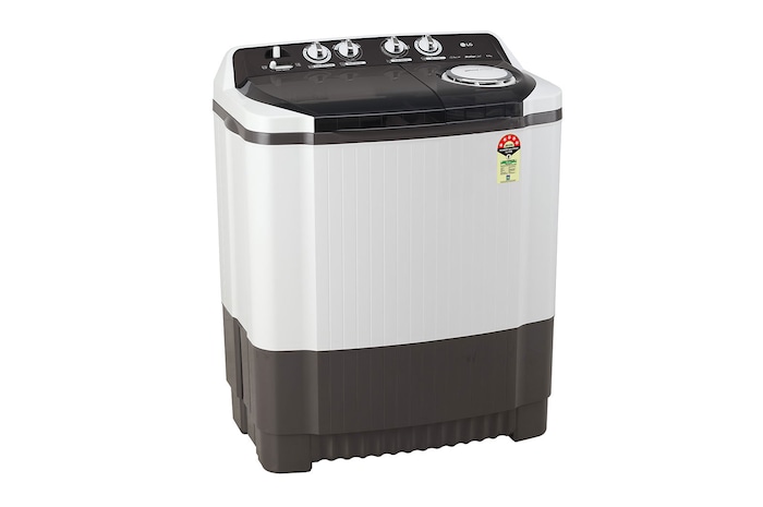 LG 8Kg Semi Automatic Washing Machine, Roller Jet Pulsator + Soak, Rat Away, Dark Grey, 5 Star, P8030SGAZ