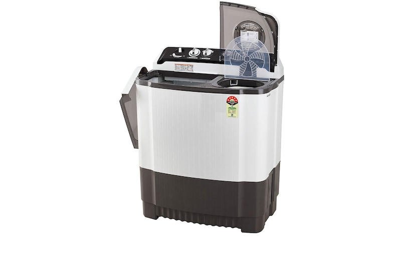 LG 8Kg Semi Automatic Washing Machine, Roller Jet Pulsator + Soak, Rat Away, Dark Grey, 5 Star, P8030SGAZ