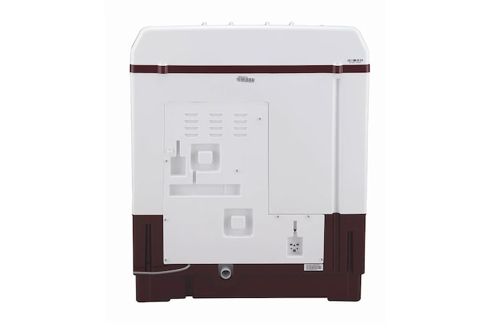 LG 8Kg Semi Automatic Washing Machine, Roller Jet Pulsator, Rat Away, Burgundy, 5 Star, P8030SRAZ
