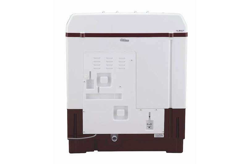 LG 8Kg Semi Automatic Washing Machine, Roller Jet Pulsator, Rat Away, Burgundy, 5 Star, P8030SRAZ