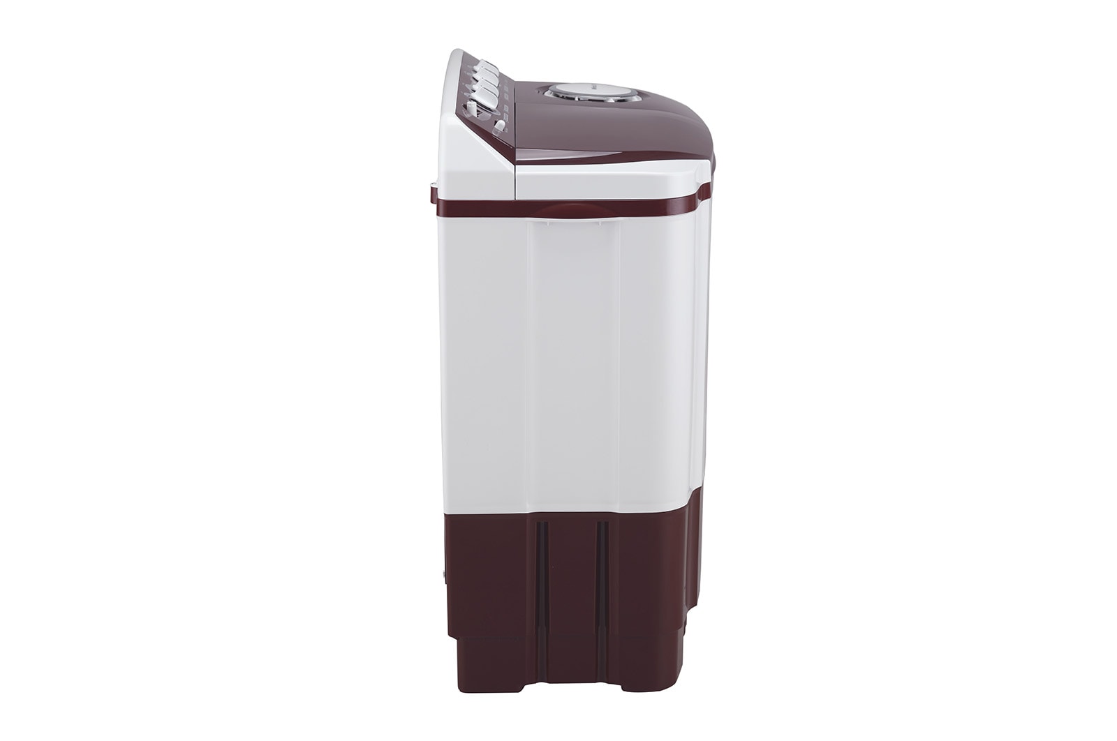 LG 8Kg Semi Automatic Top Load Washing Machine, Roller Jet Pulsator, Rat Away, Burgundy, P8030SRAZ