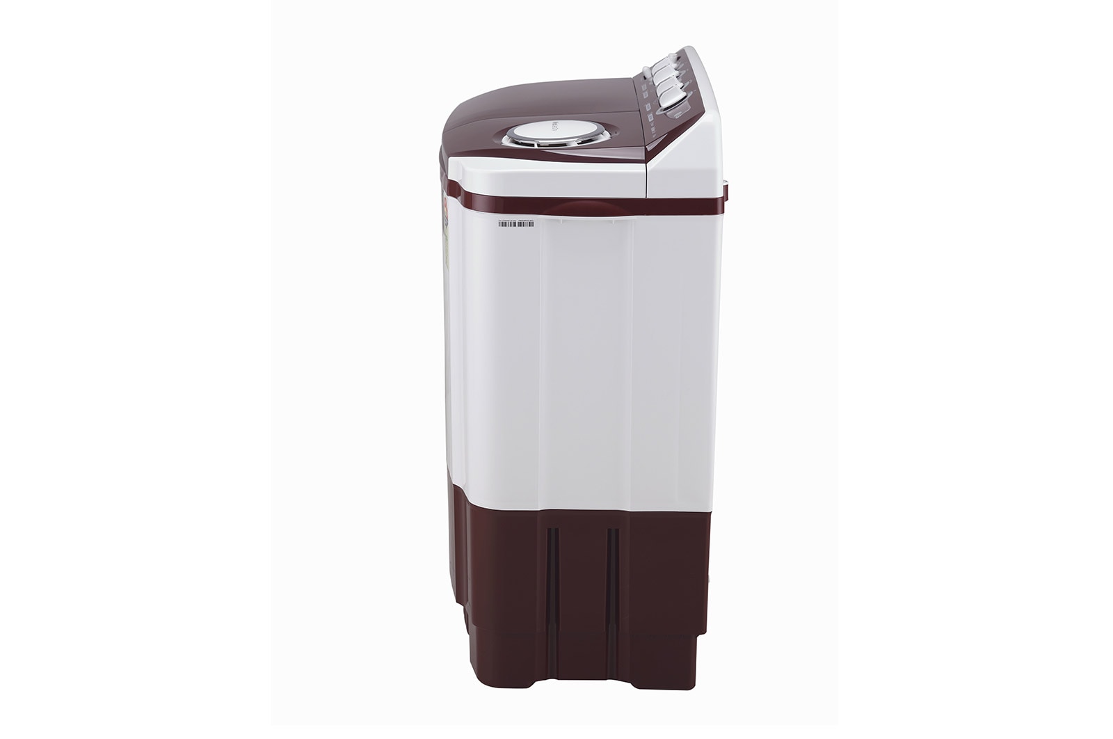 LG 8Kg Semi Automatic Top Load Washing Machine, Roller Jet Pulsator, Rat Away, Burgundy, P8030SRAZ