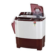 LG 8.5Kg Semi Automatic Top Load Washing Machine, Roller Jet Pulsator + Soak, Burgundy, P8530SRAZ