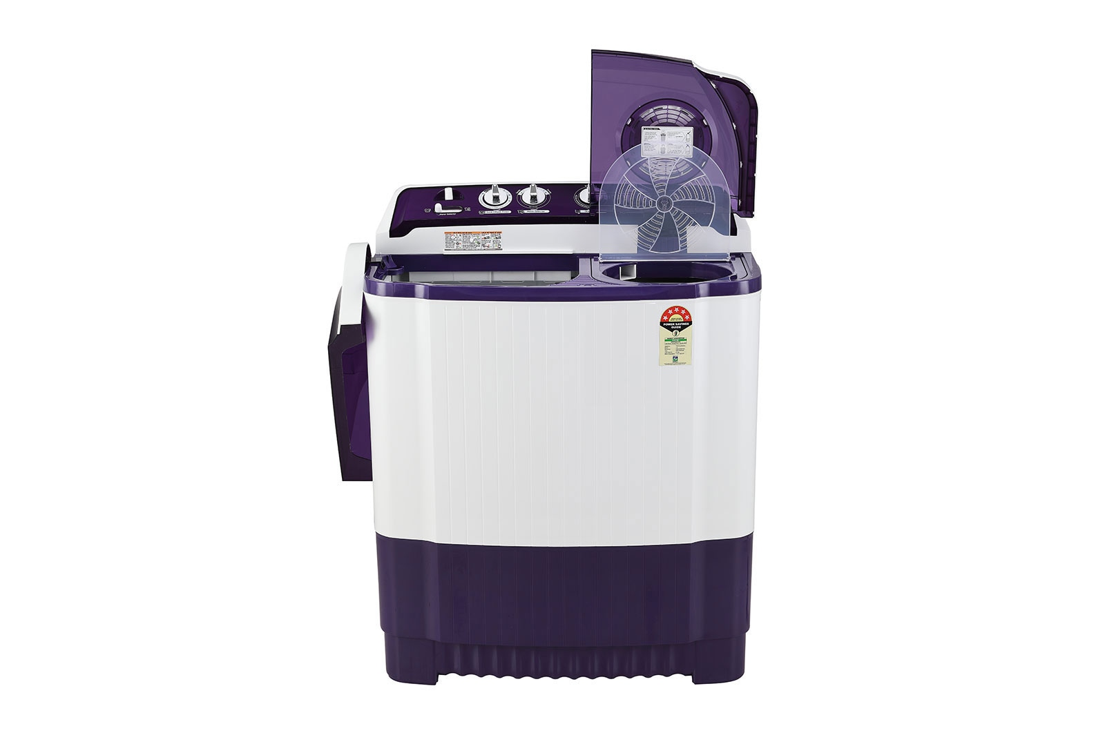 LG 8.5Kg Semi Automatic Top Load Washing Machine, Roller Jet Pulsator + Soak, Purple, P8535SPMZ