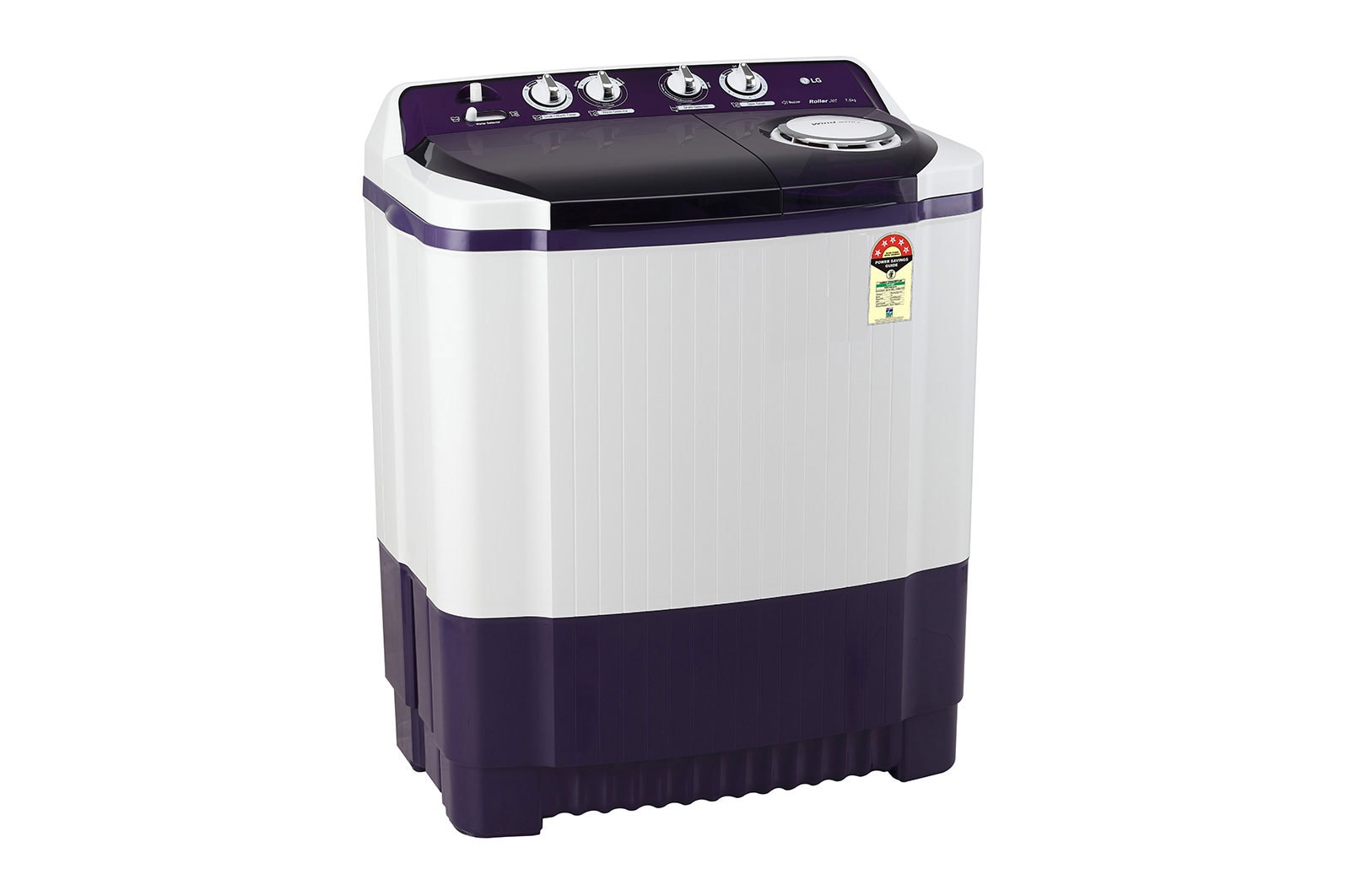 LG 8.5Kg Semi Automatic Top Load Washing Machine, Roller Jet Pulsator + Soak, Purple, P8535SPMZ