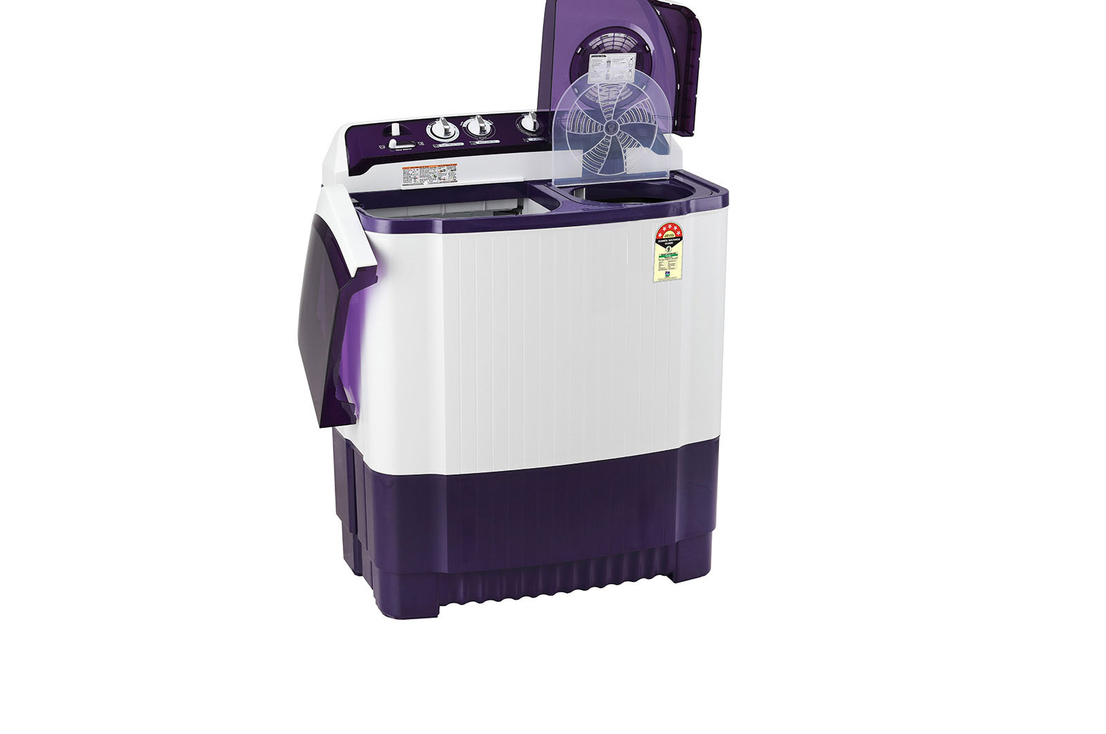 LG 8.5Kg Semi Automatic Top Load Washing Machine, Roller Jet Pulsator + Soak, Purple, P8535SPMZ