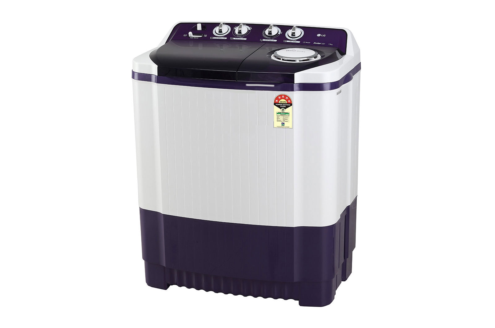 LG 8.5Kg Semi Automatic Top Load Washing Machine, Roller Jet Pulsator + Soak, Purple, P8535SPMZ