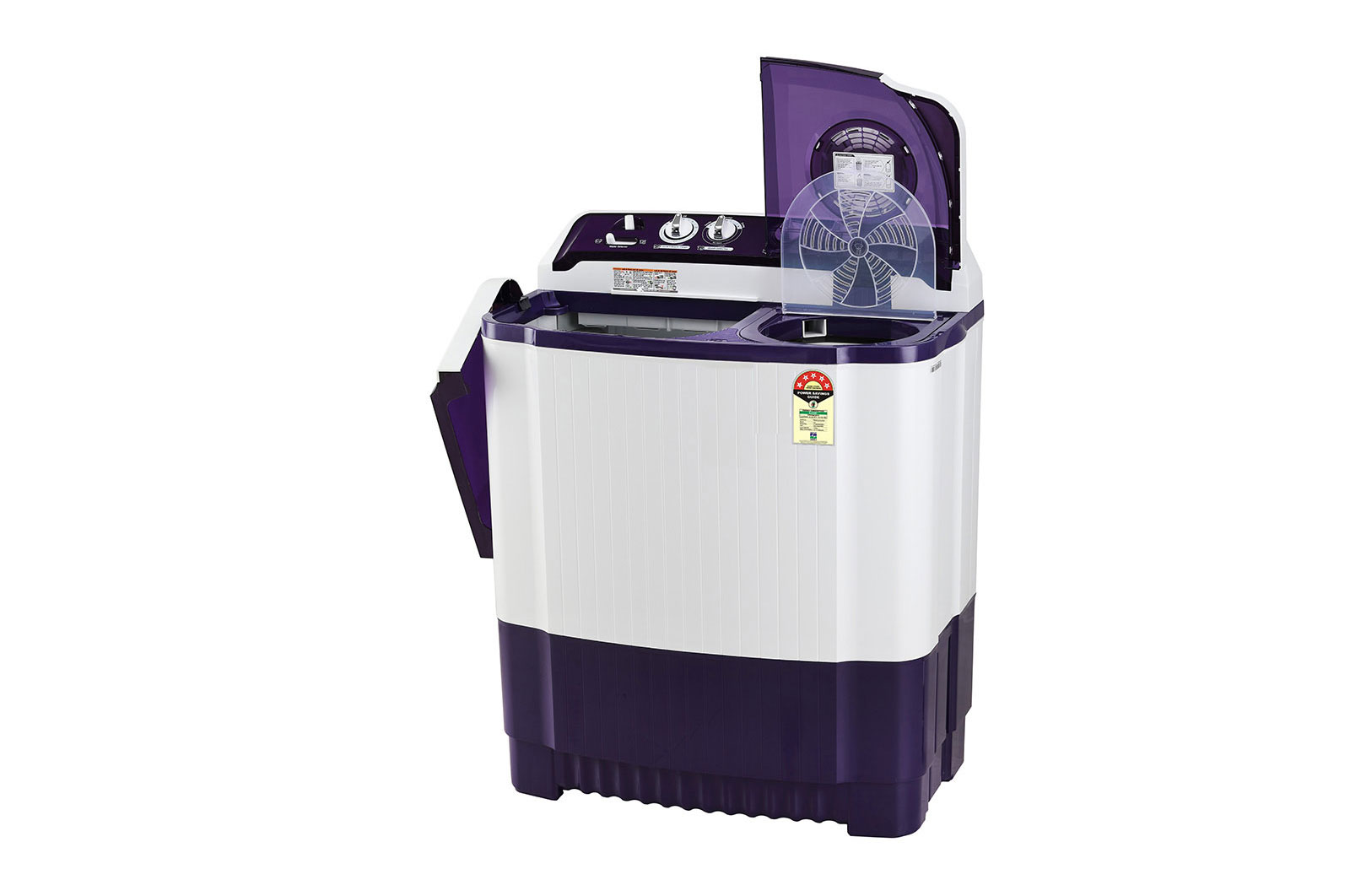 LG 8.5Kg Semi Automatic Top Load Washing Machine, Roller Jet Pulsator + Soak, Purple, P8535SPMZ