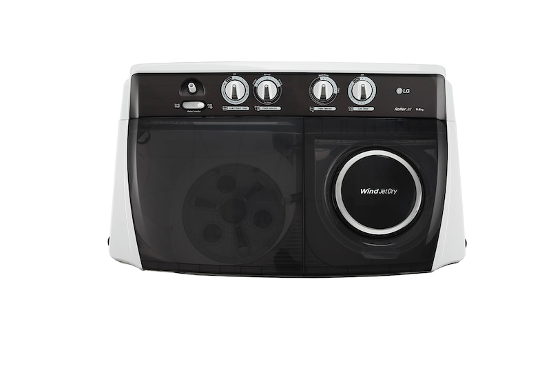 LG 9.5Kg Semi Automatic Washing Machine, Roller Jet Pulsator + Soak, Dark Grey, 5 Star, P955ASGAZ