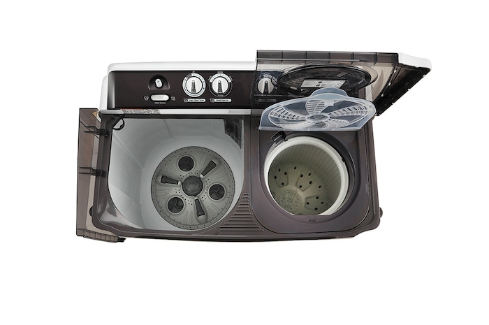 LG 9.5Kg Semi Automatic Washing Machine, Roller Jet Pulsator + Soak, Dark Gray, P955ASGAZ