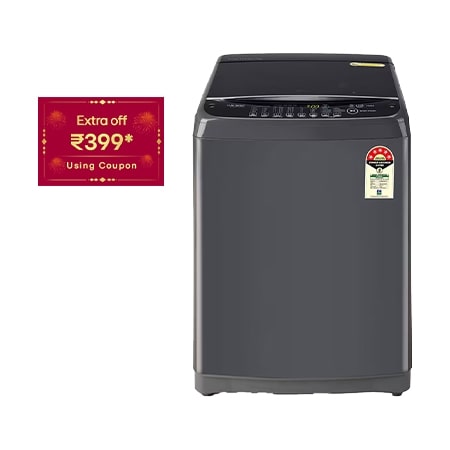 LG T10SJMB1Z top loading washing machine front view