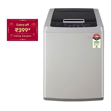 LG T70SKSF1Z top loading washing machine front view