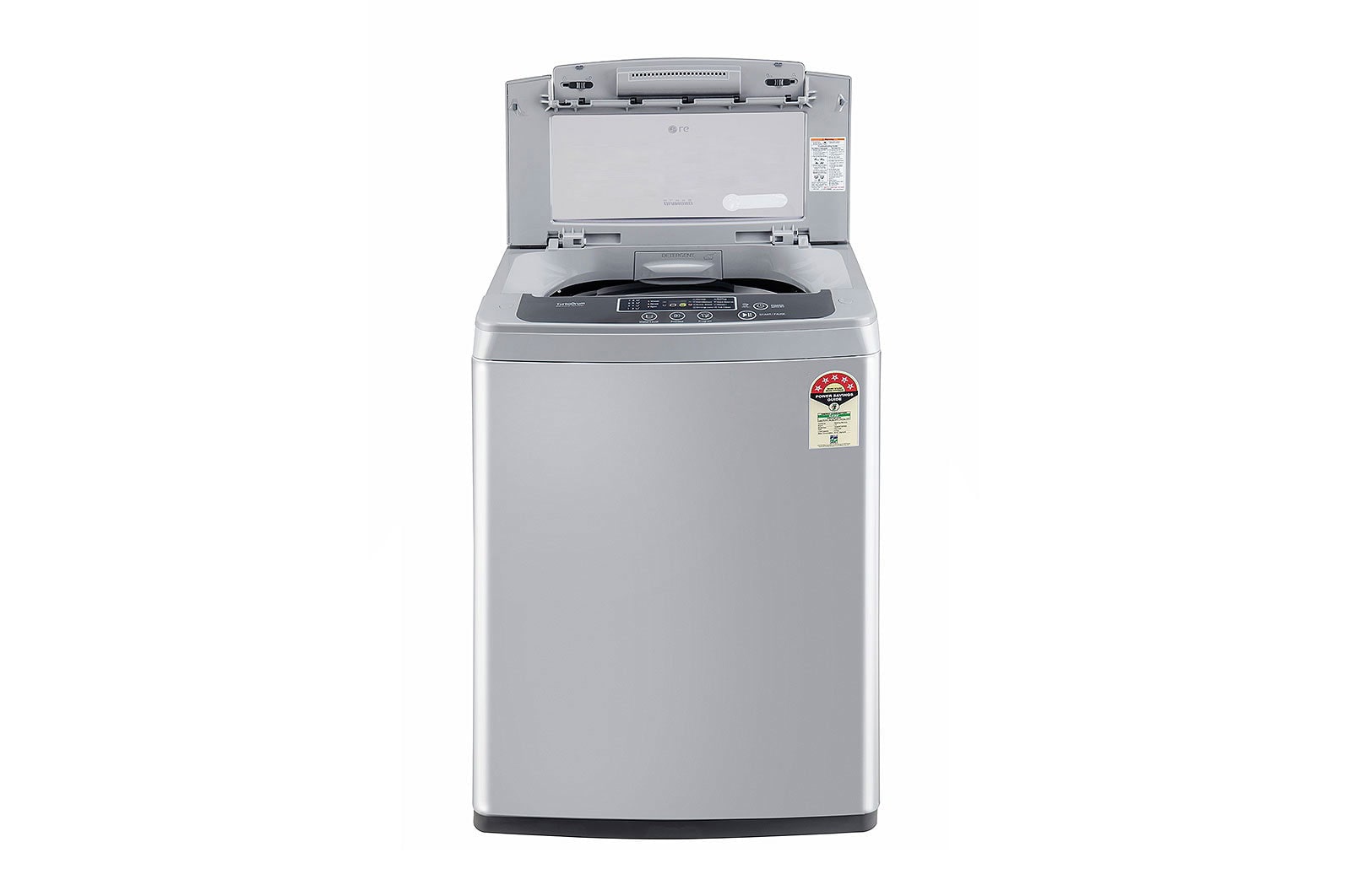 LG 6.5Kg Top Load Washing Machine, Smart Inverter Motor, Middle Free Silver , T65SKSF4Z