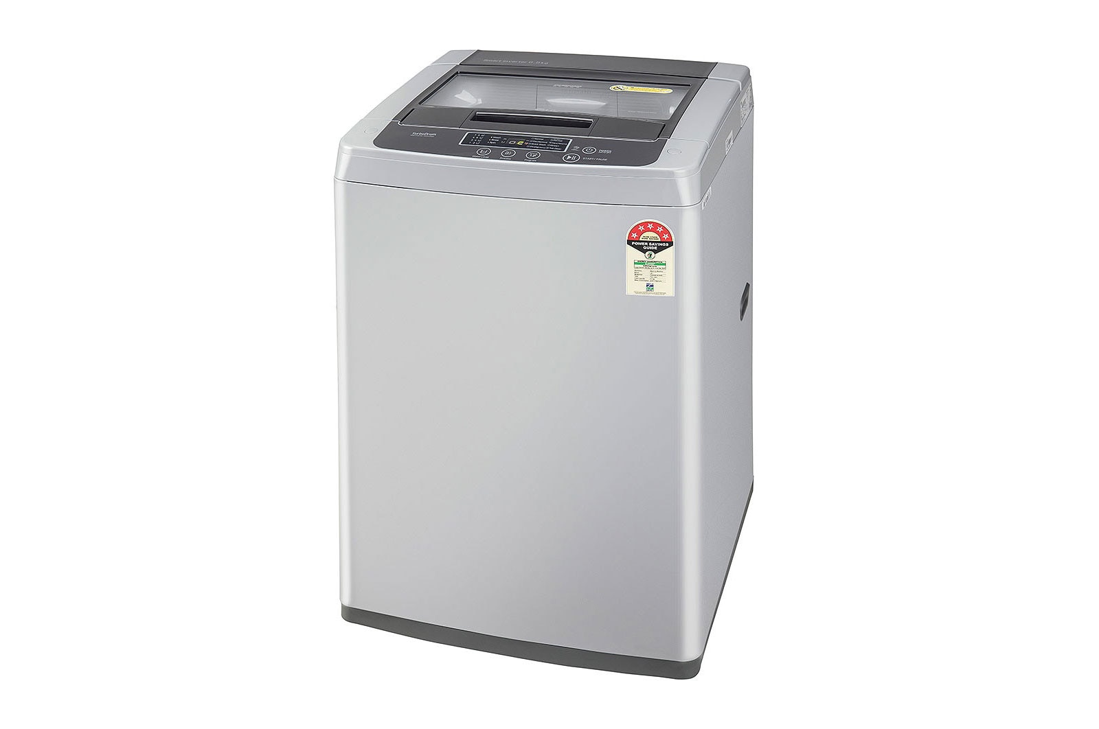 LG 6.5Kg Top Load Washing Machine, Smart Inverter Motor, Middle Free Silver, T65SKSF4ZD