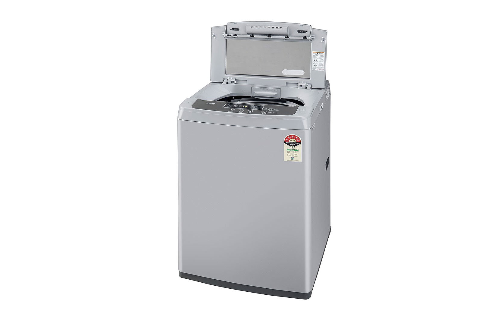 LG 6.5Kg Top Load Washing Machine, Smart Inverter Motor, Middle Free Silver, T65SKSF4ZD