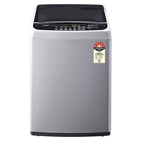 LG T65SNSF1Z top loading washing machine front view