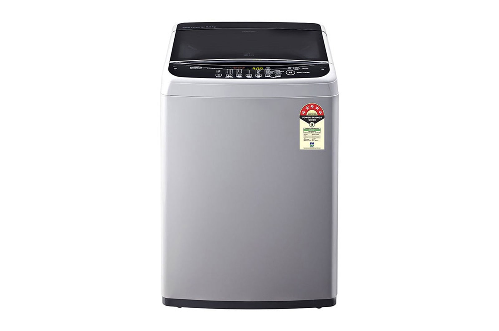 LG T65SNSF1Z top loading washing machine front view