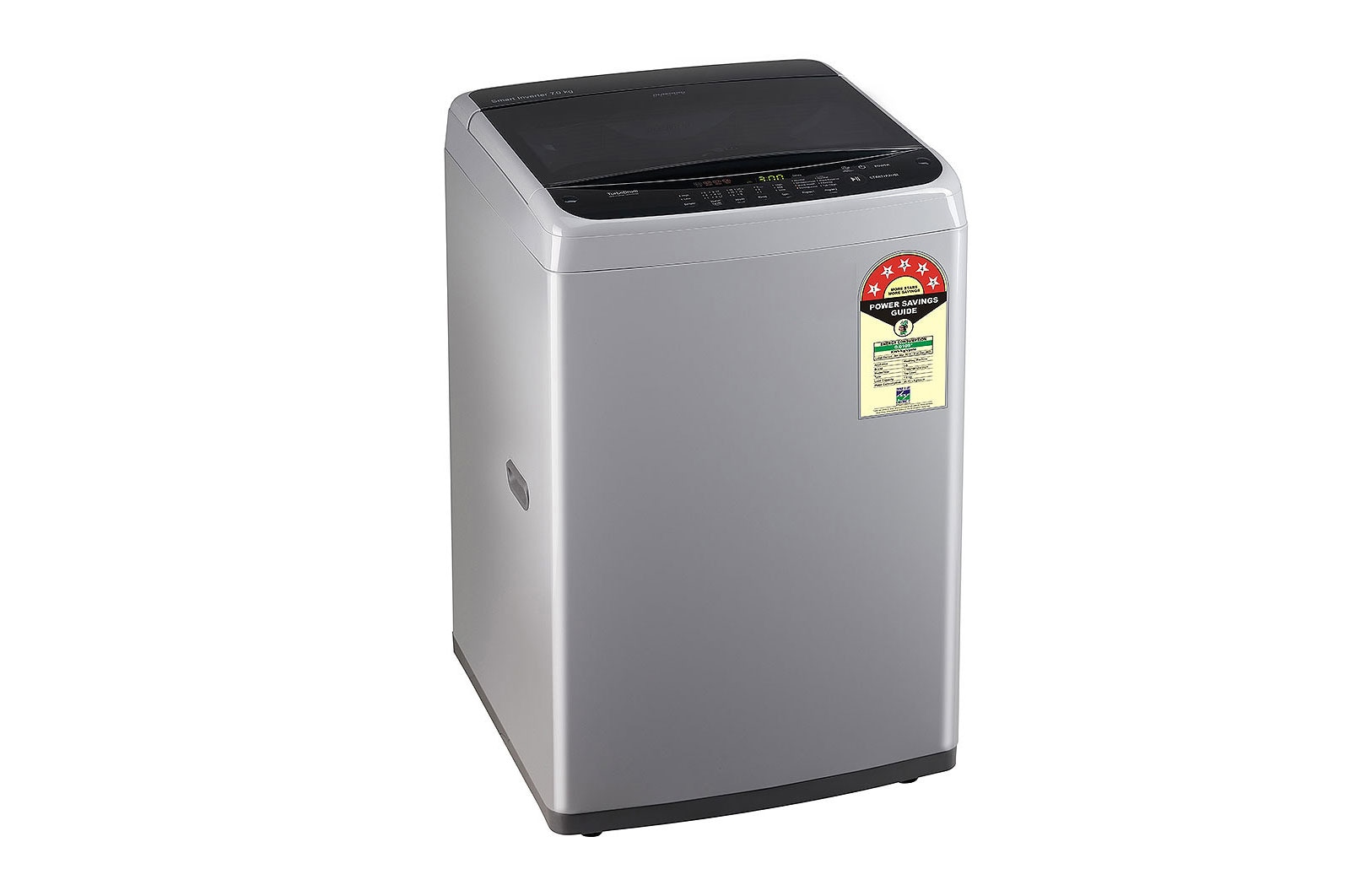 LG 7Kg Top Load Washing Machine, Smart Inverter Motor, Middle Free Silver, T70SPSF1ZA