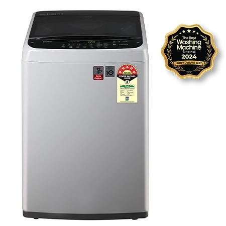 

LG 7Kg Top Load Washing Machine, Smart Inverter Motor, Middle Free Silver - T70SPSF1ZA