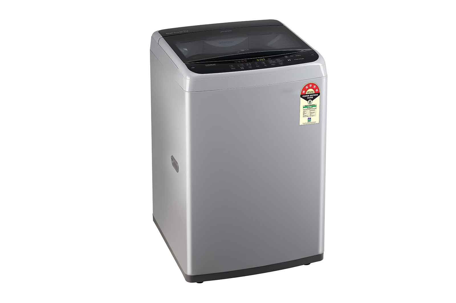 LG 7Kg Top Load Washing Machine, Smart Inverter Motor, Middle Free Silver, T70SPSF2Z