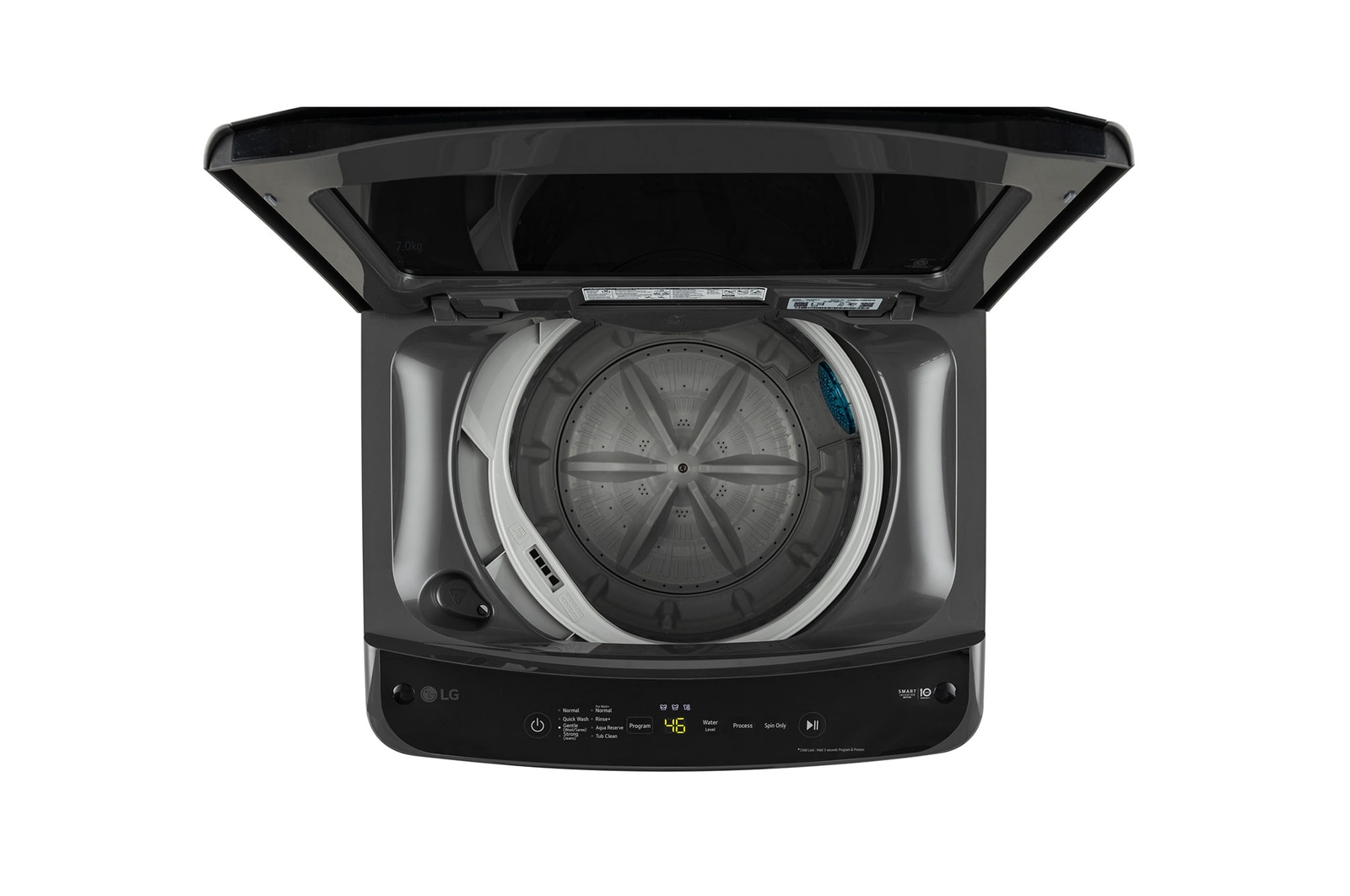 top view with door open