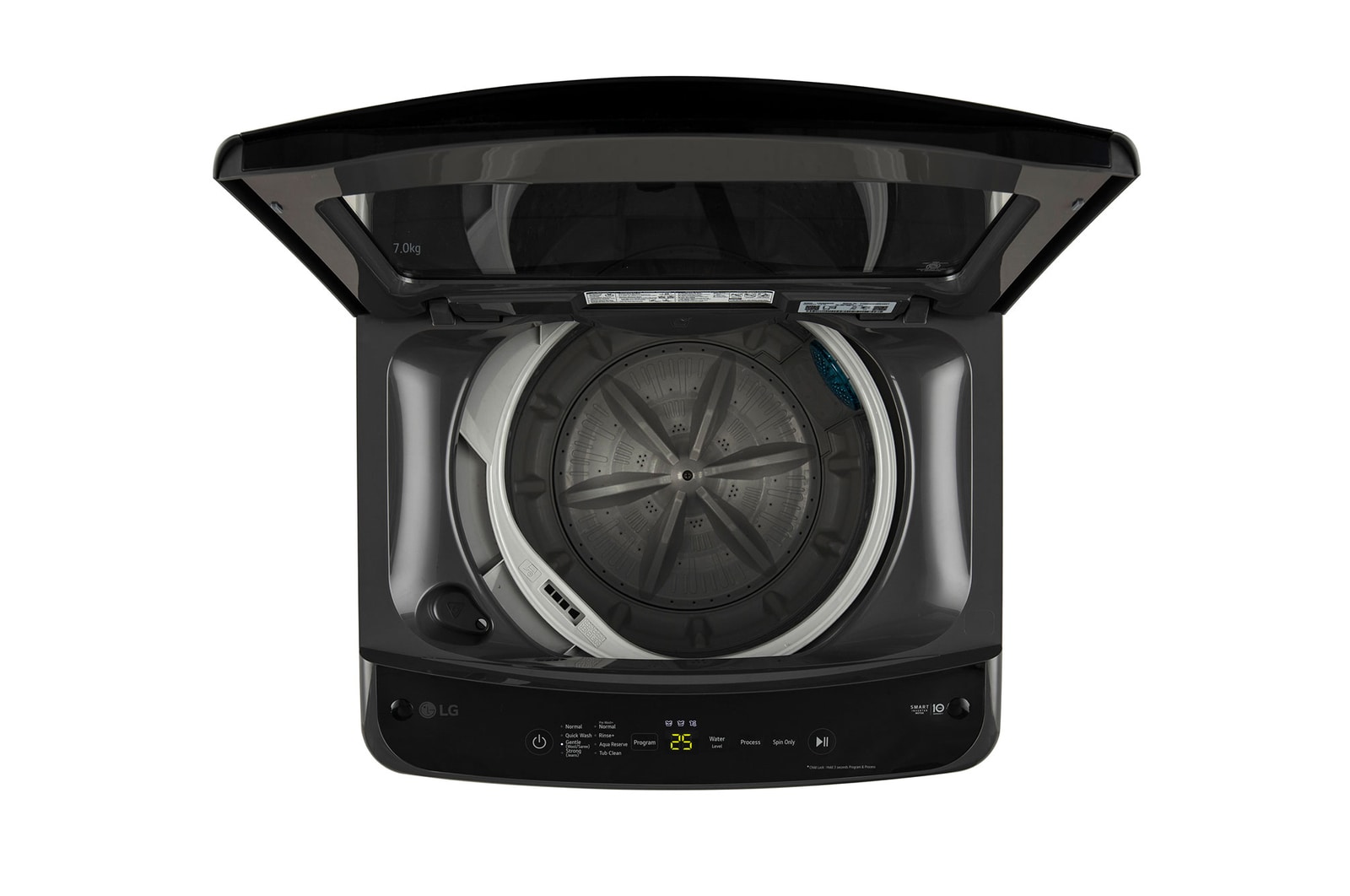 top view with door open