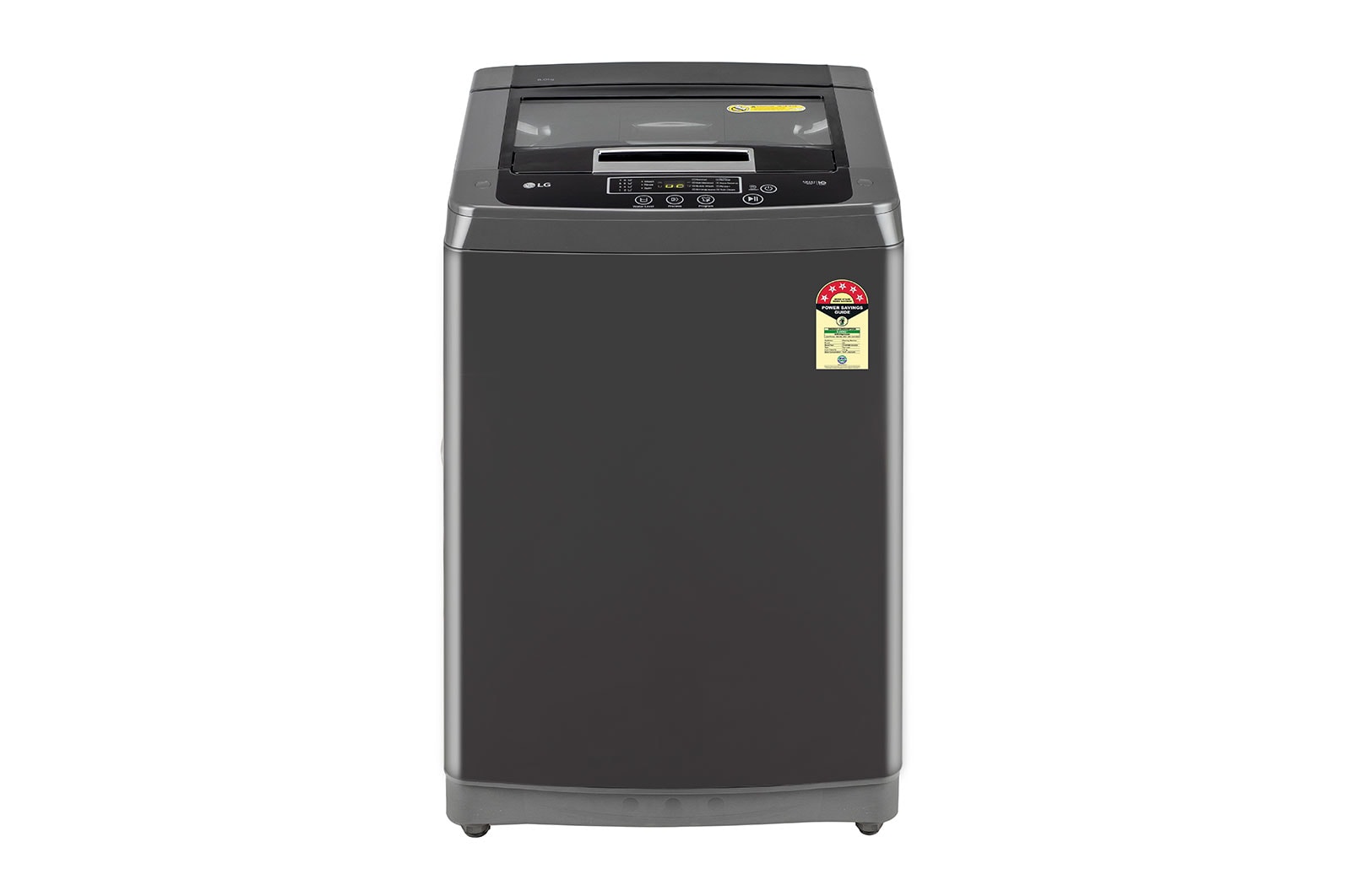 LG T75SKMB1Z top loading washing machine front view