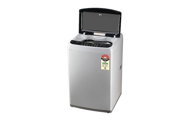LG 7.5Kg Top Load Washing Machine, Smart Inverter Motor, Middle Free Silver , T75SPSF1Z