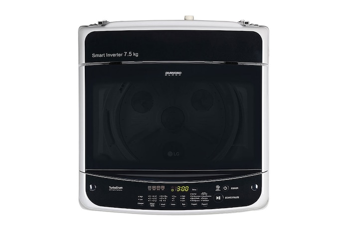 LG 7.5Kg Top Load Washing Machine, Smart Inverter Motor, Middle Free Silver , T75SPSF1Z