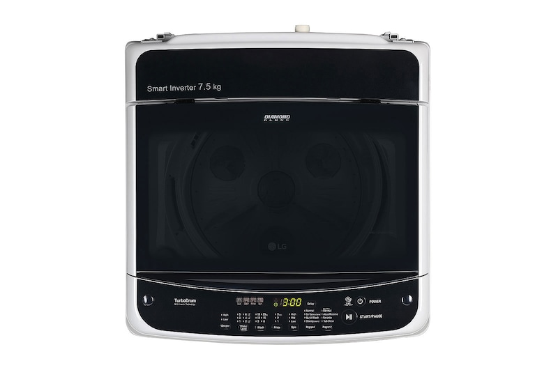 LG 7.5Kg Top Load Washing Machine, Smart Inverter Motor, Middle Free Silver , T75SPSF1Z