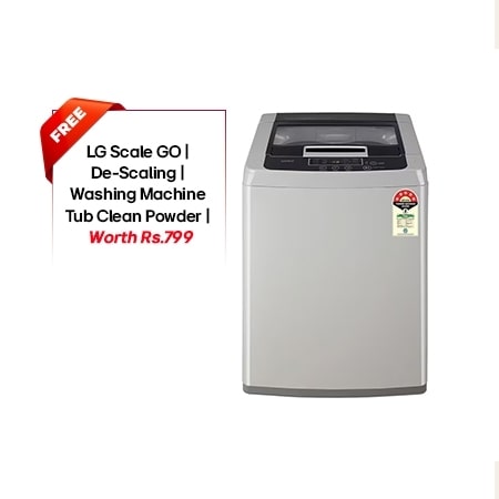 LG T80SKSF1Z top loading washing machine front view