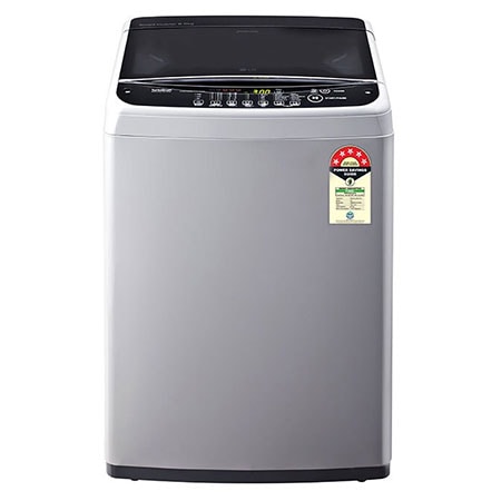 LG T80SNSF1Z top loading washing machine front view