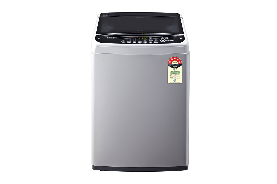 LG T80SNSF1Z top loading washing machine front view