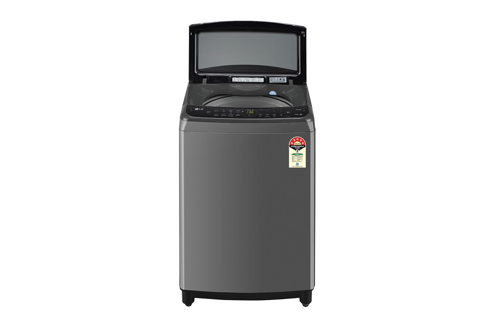 LG 10Kg Top Load Washing Machine, AI Direct Drive™, Turbowash, Middle Black, THD10NWM