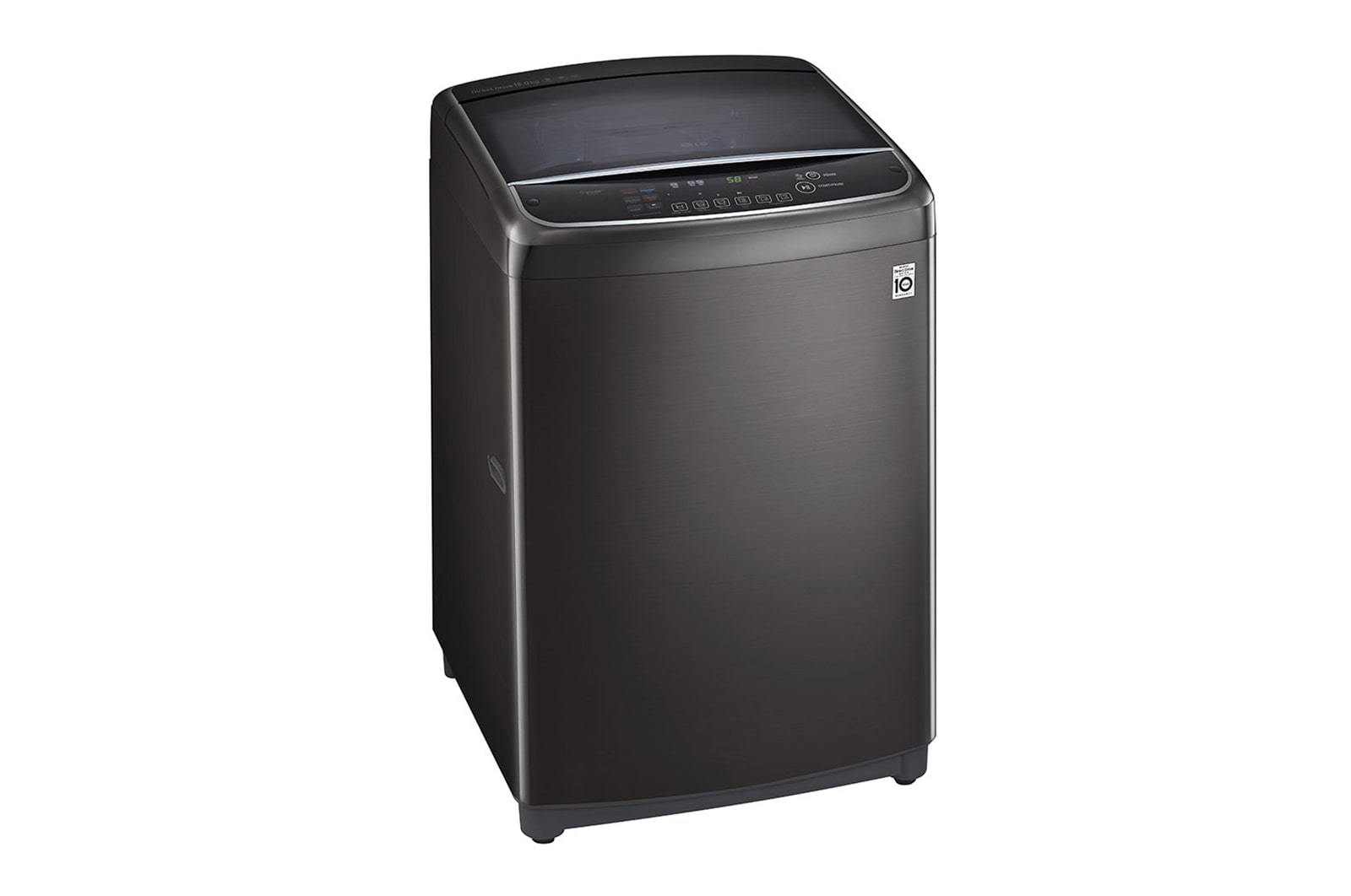 LG 18Kg Top Load Washing Machine, In-built Heater, Black, THD18STB