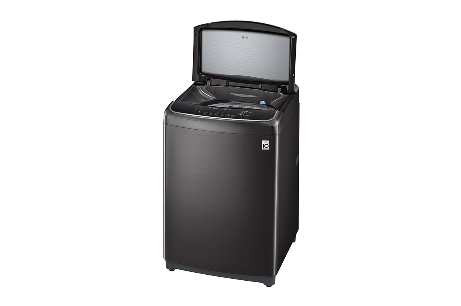 LG 18Kg Top Load Washing Machine, In-built Heater, Black, THD18STB