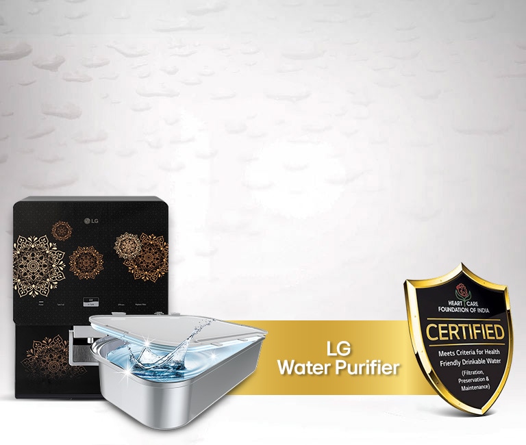 LG water Purifier Certified by Heart Care foundation