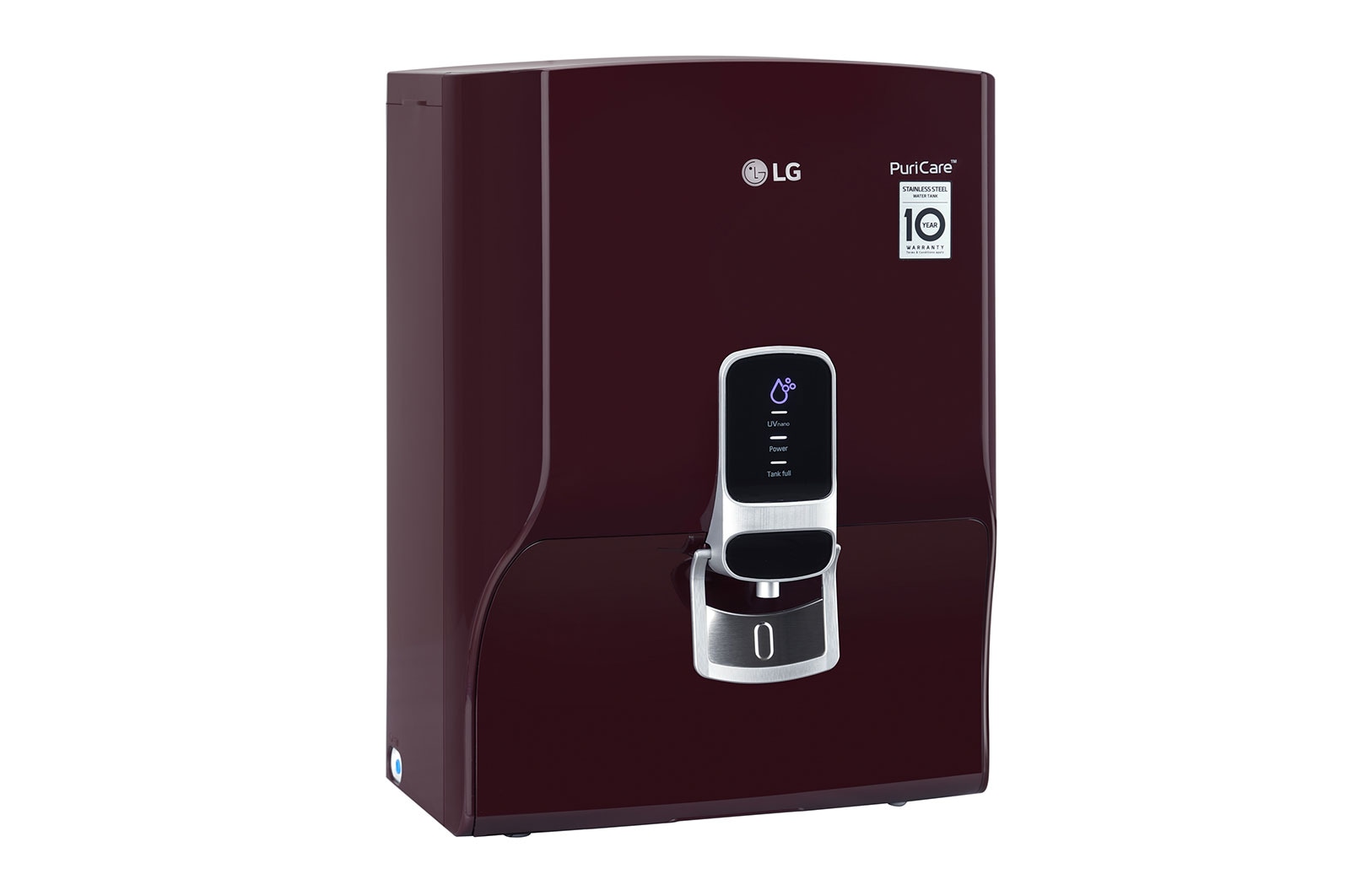 LG 8L UF+UV+HMR Water Purifier with Steel Tank, Crimson Red, WW120NNC