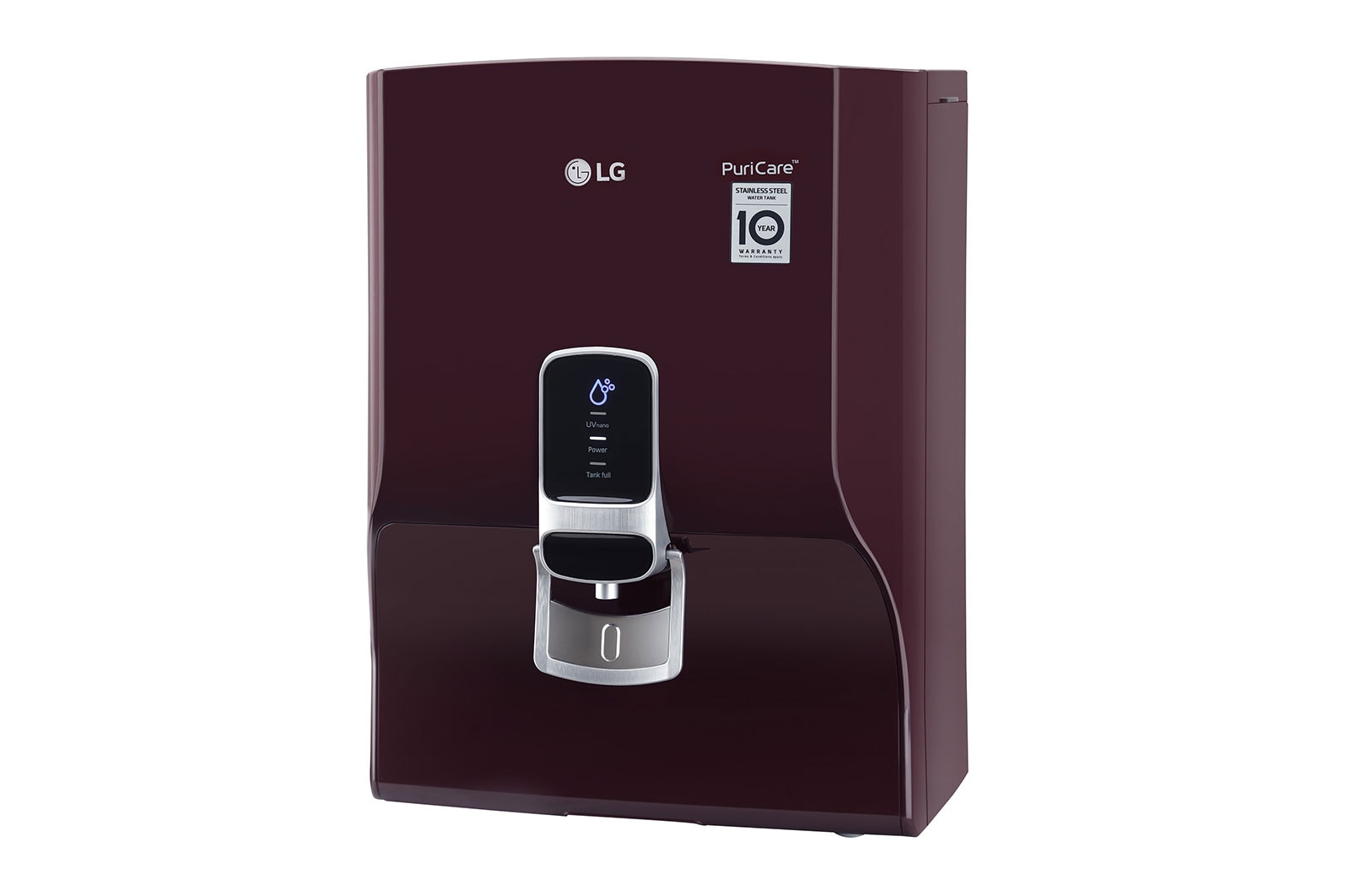 LG 8L UF+UV+HMR Water Purifier with Steel Tank, Crimson Red, WW120NNC