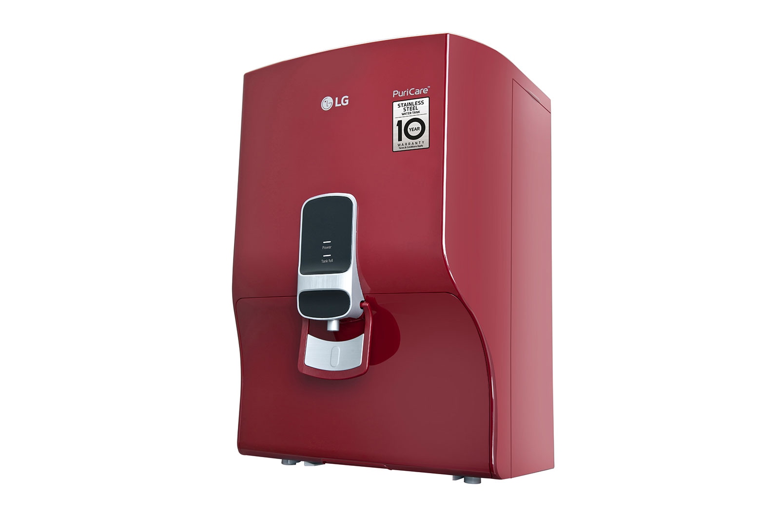 LG 8L RO Water Purifier with Stainless Steel Tank, Red, WW130NP